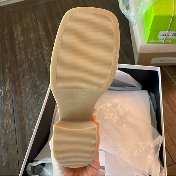 New Steven New York by Steve Madden Faux Suede Beena Heeled Combat Boot in Sand - Picture 2 of 4